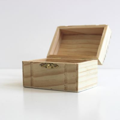 Open wooden box